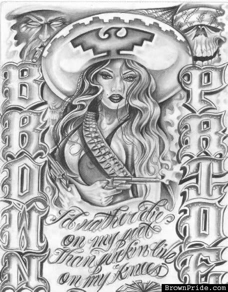 Brown Pride Chicano Love Prison Art Chicano Art
