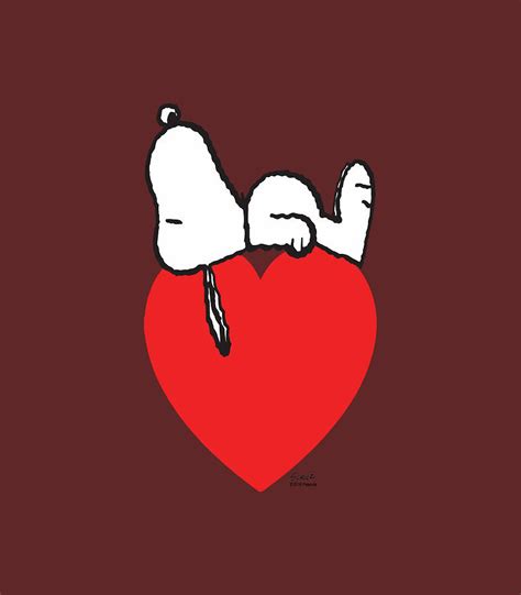 Peanuts Snoopy Heart Valentines Day Digital Art By Shah Hanaan Fine