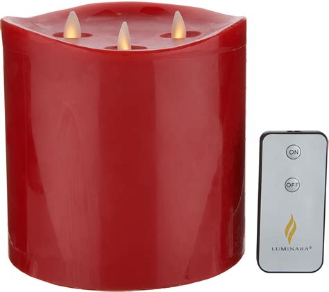 Luminara 6x6 Triple Wick Pillar Candle With Remote