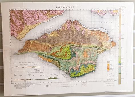 Ordnance Survey Geological Map Isle Of Wight Framers Picture Framing