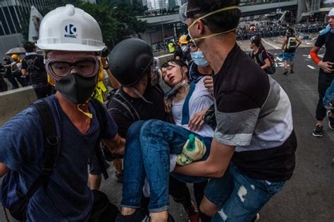 Extradition Protesters In Hong Kong Face Tear Gas And Rubber Bullets