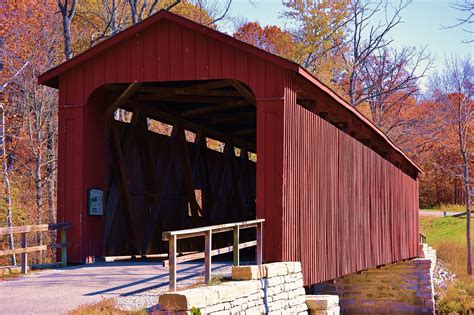 Covered Bridge In Fall Indiana Fall Pictures Great Pictures Fall