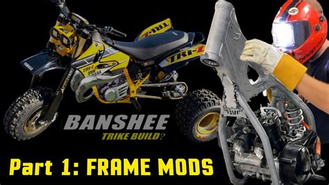 Lets Build A Yamaha Banshee Trike Part 1 Frame Mods Youtube