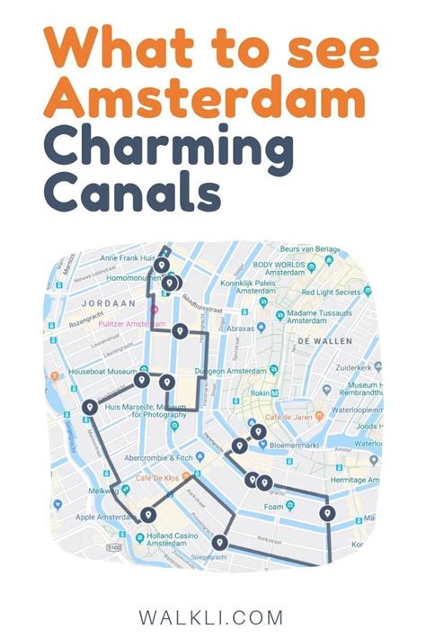What To See In Amsterdam Charming Canals Free Travel Map A Self Guided Walking Tour Map