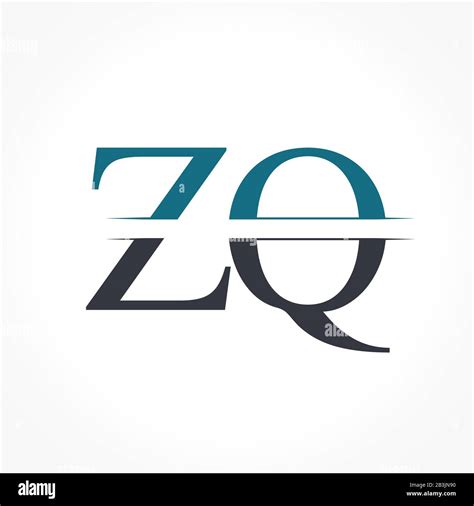 Initial Zq Logo Design Vector Template Creative Letter Zq Business
