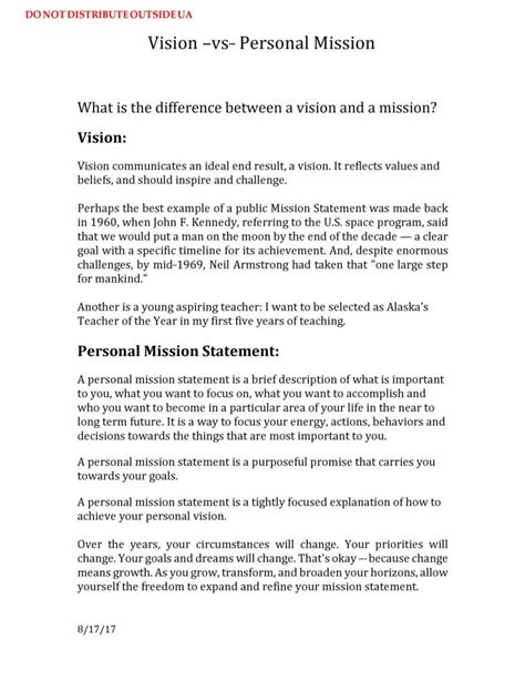 37 Inspiring Mission Statement Templates Business Or Personal