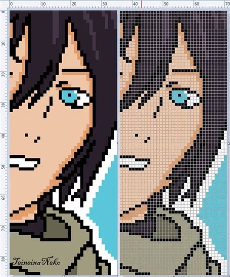 Anime Pixel Art Grid Template Goimages Techno