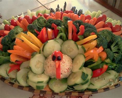 Turkey is the star of thanksgiving dinner although it's unclear if it was served at the first thanksgiving to plymouth pilgrims. Thanksgiving Turkey Vegetable Platter Ideas - One Hundred ...