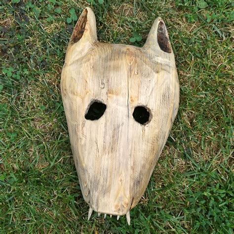 Wolf Mask I Carved About A Week Ago Its A Replica Of An