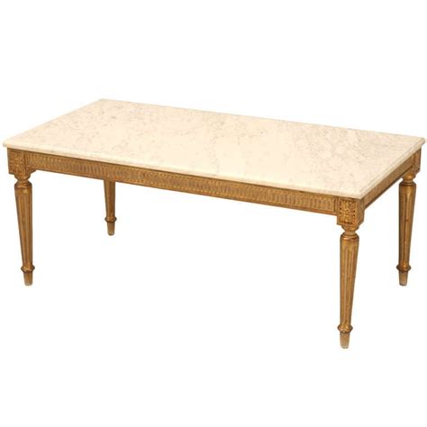 Antique french 1930s louis xvi style coffee table rare. Gracious Original Vintage French Louis XVI Gilt Coffee ...