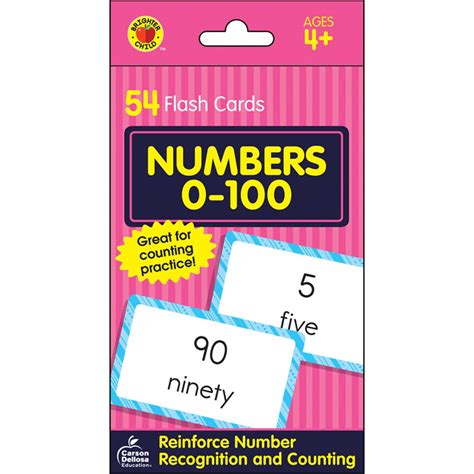 Numbers 0 100 Flash Cards Cd 734086
