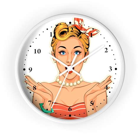 Vintage Girl Wall Clock For A New Home Apartment T Etsy