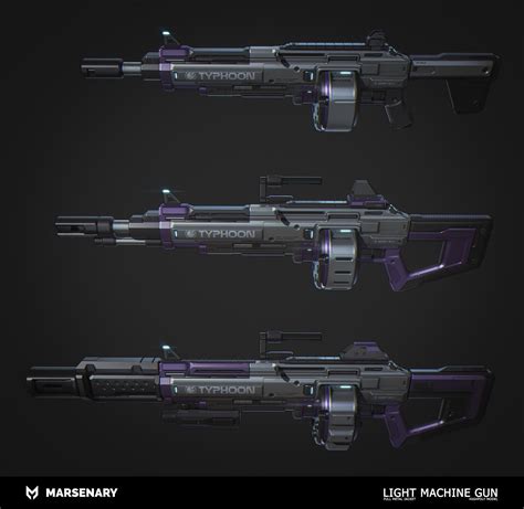 ArtStation - Light Machine Gun "Typhoon" (Highpoly), Maksim Sapsai Sci