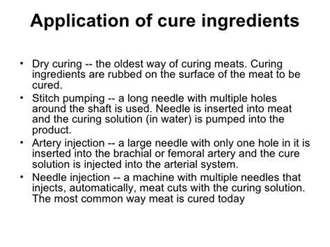 Exams And Me Curing Meat