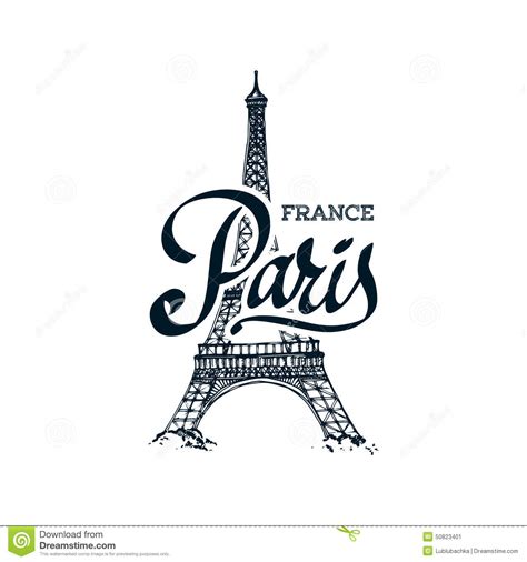Heres exactly what the tour de france jerseys mean how tour riders win and keep the yellow green polka dot and white jerseys. Eiffel Tower Parisian Symbol Hand Drawn Vector Illustration Stock Vector - Image: 50823401