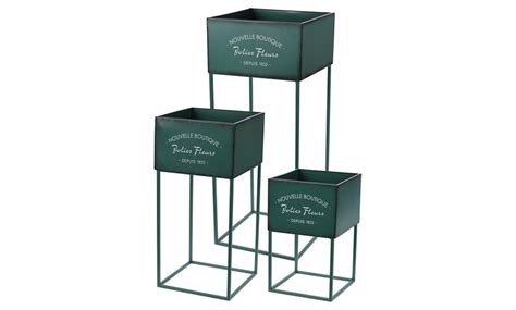 Three-Piece Metal Planter Set | Groupon