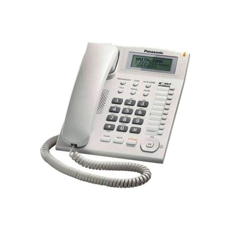 Shop Panasonic Corded Landline Phone White And Clear Dragon Mart Uae