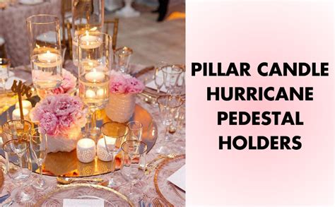 Koyal Wholesale Pillar Candle Hurricane Pedestal Holders
