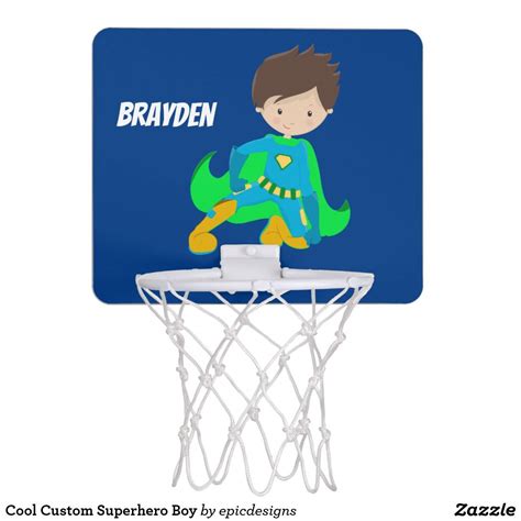 Great selection of sports equipment. Cool Custom Superhero Boy Mini Basketball Backboard for a ...