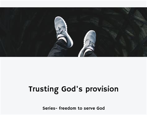 Trusting Gods Provision St Johns And Kings Park Church