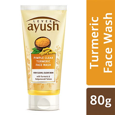 Buy Lever Ayush Face Wash Anti Pimple Turmeric Gm Online At Best