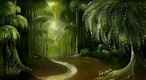 Tree Lights Magic Forest Wallpaper 28318 Baltana