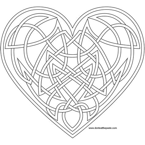 Dont Eat The Paste Heart Knot To Color