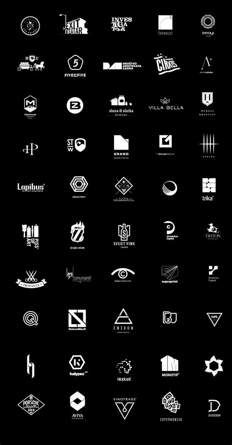 Various Blackandwhite Logos By Studio Sudar Logo Design Typography