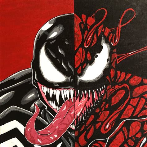 Venom X Carnage Dibujos Circulo Dibujo Arte De Marvel