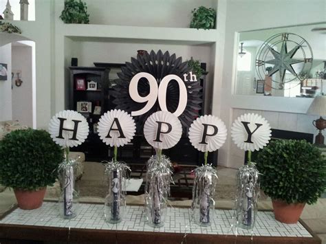 Sage green wedding table ideas decorations. Cake Table Decorations for 90th Birthday party! | 90th ...