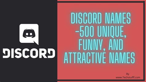 Discord Names 500 Unique Funny And Attractive Names
