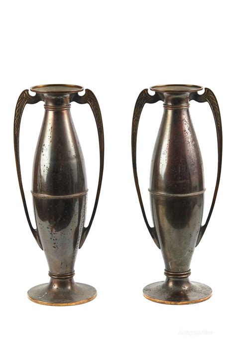 Antiques Atlas Pair Of Art Nouveau Bronze Vases