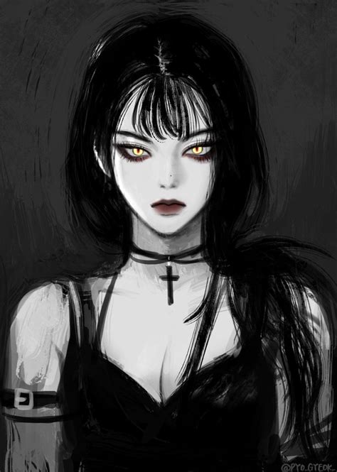 표격 on twitter 동족의 배신자 뱀파이어 헌터… gothic anime girl dark anime girl cool anime girl gothic