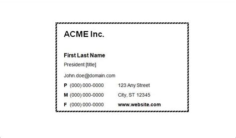 Open a new document in word. 44+ Free Blank Business Card Templates - AI, Word, PSD ...