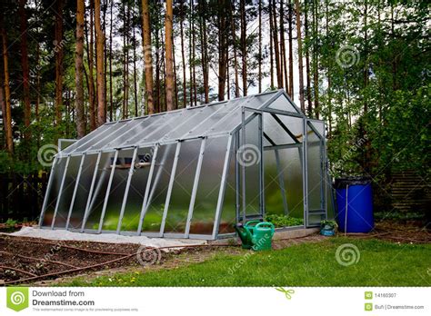 Greenhouse By The Forest Stock Image Image Of Tree Vegetable 14160307
