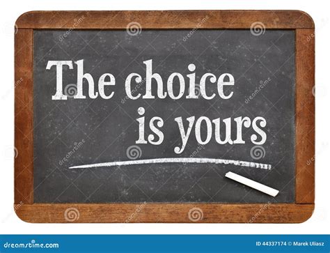 The Choice Is Yours Stock Photo Image Of Text Isolated 44337174