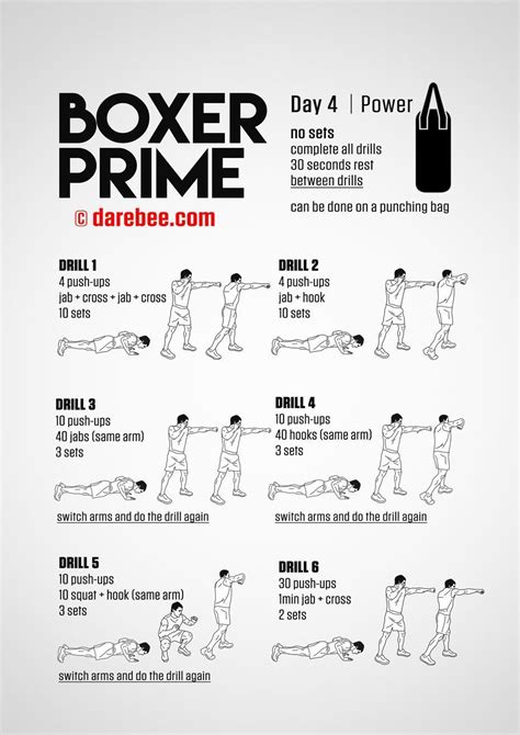 Push Ups Into Boxing Combinations Boxer Prime 30 Day Fitness Program