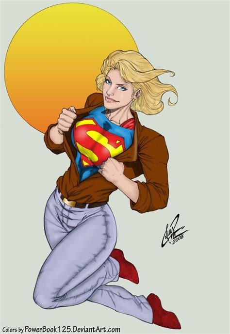 Supergirl Opens Shirt Luisxiii By Powerbook125 On Deviantart