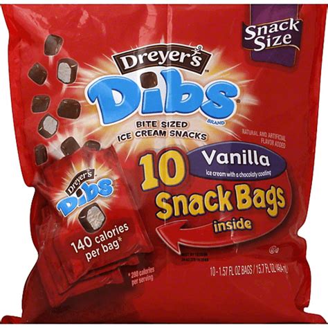 Edys Dibs Snack Bags Vanilla Non Dairy Ice Cream And Novelties
