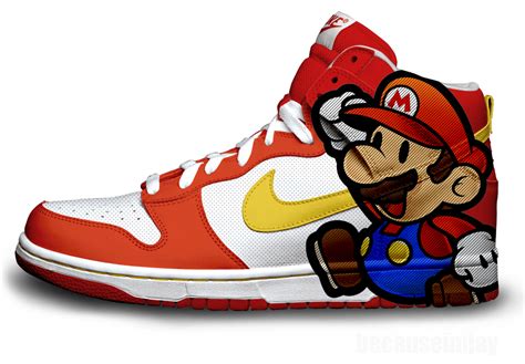 Super Mario Bros Sneakers Där Spel Och Konst Möts