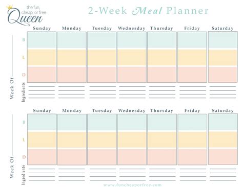 Perfect Free Two Week Planning Calendaar Get Your Calendar Printable