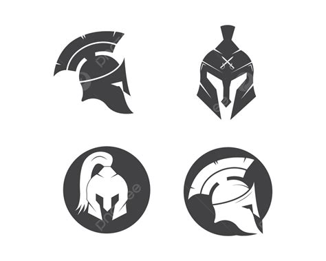 Spartan Helmet Logo Icon Vector Illustration Design Army Knight