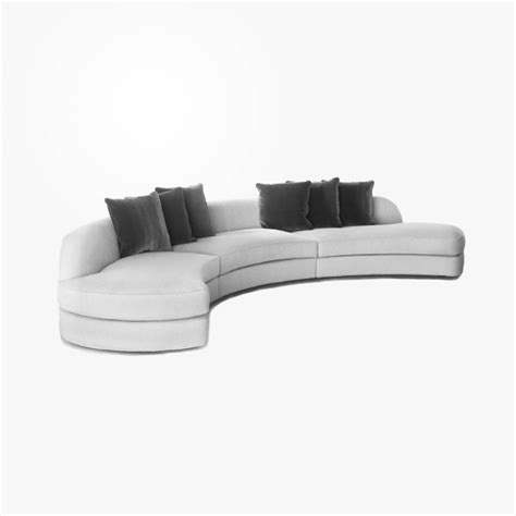 Aria 3 Piece Sectional Curved Sofa Elegant Interior