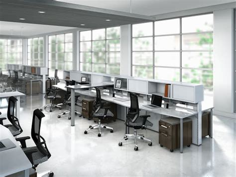 The Office Furniture Blog At The Pros And Cons Of Open Desking Configurations