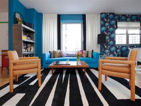 Eclectic Blue Living Room With Vintage Armchairs Hgtv