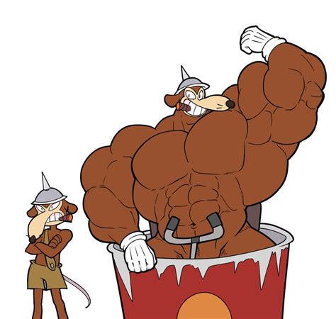 Rule 34 Abs Anthro Bobthetanuki Cuphead Game Extrasizedbob Male Male Only Mammal Muscles