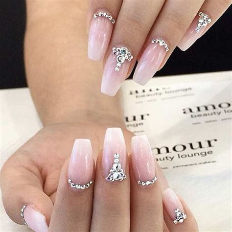 30 Beautiful Diamond Nail Art Designs Diamond Nails Inspiration