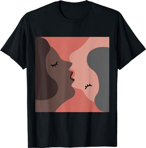 Amazon Com Lesbian Love Interracial Kissing Women Lgbtq T Shirt Clothing My Xxx Hot Girl