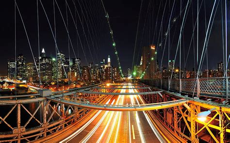 1366x768px 720p Free Download Brooklyn Night Traffic Travel In The