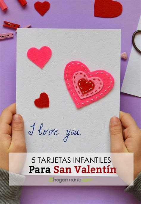 5 Tarjetas De San Valentín Para Niños